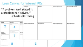 Lean Canvas for Internal Product Owners | PPTX