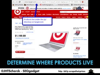 @JHTScherck - SEOgadget

http://bit.ly/scrapetheirprices

 