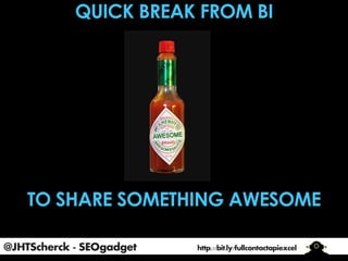@JHTScherck - SEOgadget

http://bit.ly/fullcontactapiexcel

 