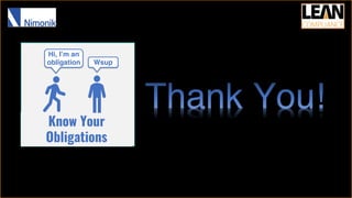 Know Your
Obligations
Hi, I’m an
obligation Wsup
 