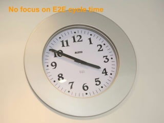 No focus on E2E cycle time