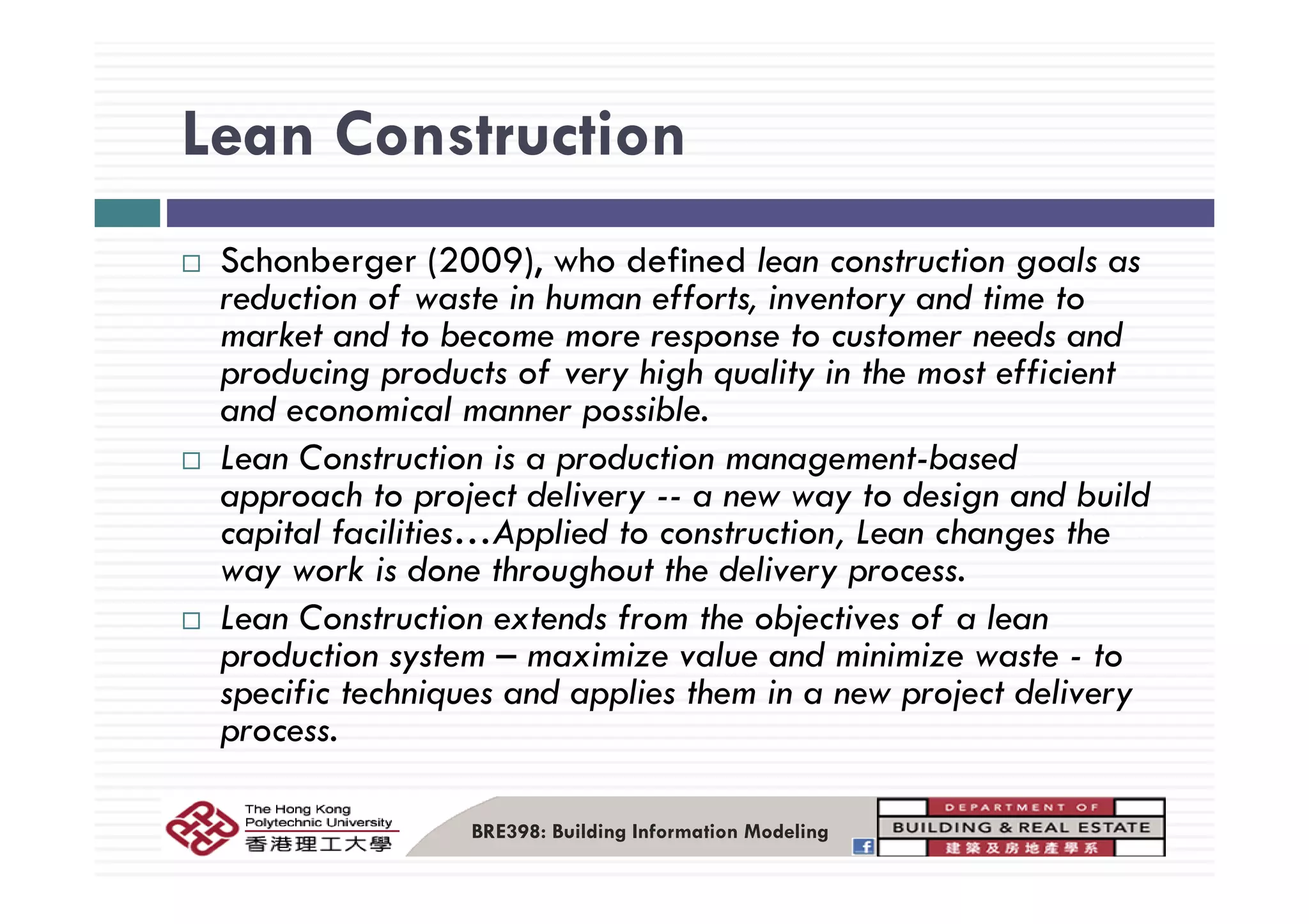 Lean construction & BIM | PDF