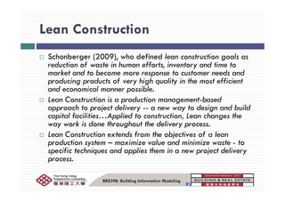 Lean construction & BIM | PDF