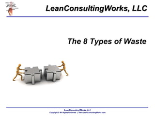 LeanConsultingWorks, LLC
Copyright © All Rights Reserved | www.LeanConsultingWorks.com
The 8 Types of Waste
LeanConsultingWorks, LLC
 