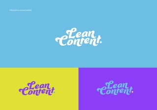 Alternative colour palette
 