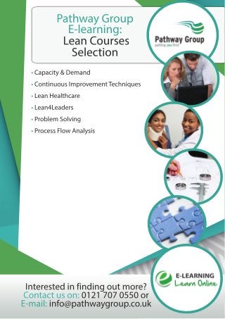 Lean Course Catalogue, E-learning, Pathway Group
