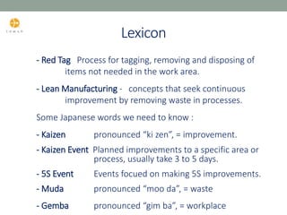 Lean culture 5 s strategy | PPT