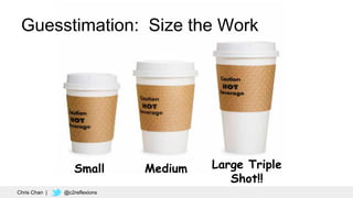 41
Small Medium Large Triple
Shot!!
Guesstimation: Size the Work
Chris Chan | @c2reflexions
 