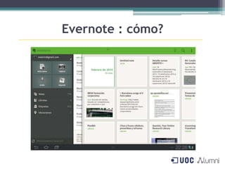 Evernote : cómo?
 