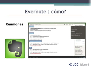 Evernote : cómo?

Reuniones
 