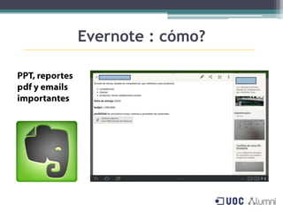 Evernote : cómo?
 