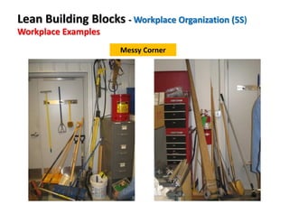 Messy Corner
Lean Building Blocks - Workplace Organization (5S)
Workplace Examples
 