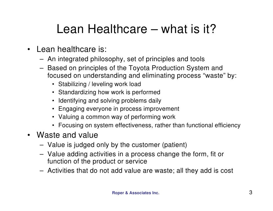 Lean Healthcare Overview