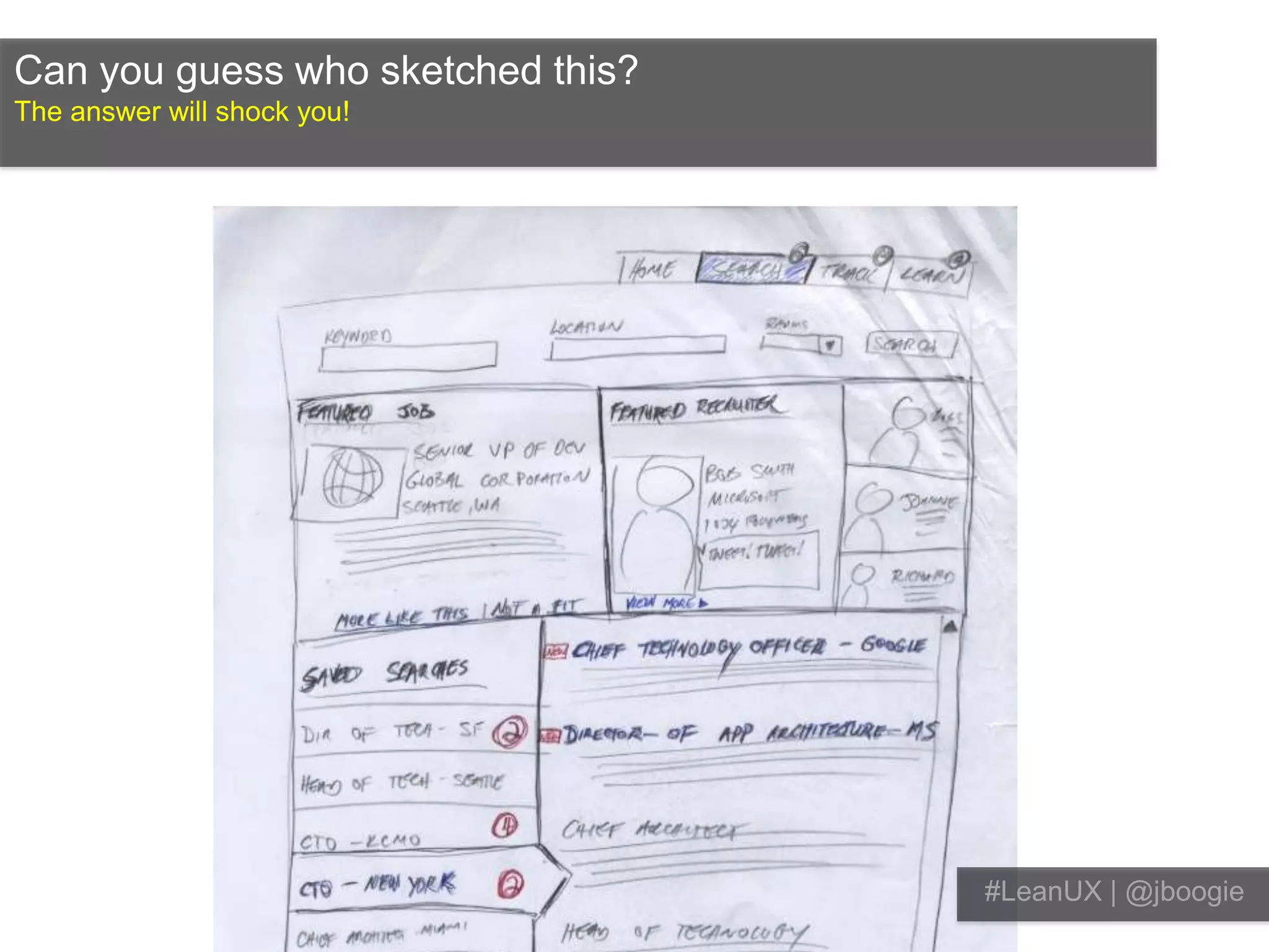 #LeanUX | @jboogie