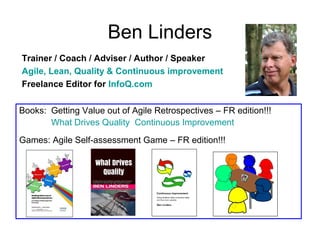 Trainer / Coach / Adviser / Author / Speaker
Agile, Lean, Quality & Continuous improvement
Freelance Editor for InfoQ.com
...