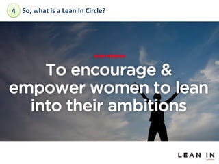 4	
  So,	
 what	
 is	
 a	
 Lean	
 In	
 Circle?	
 	
 

 