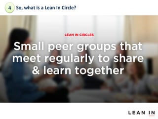 4	
  So,	
 what	
 is	
 a	
 Lean	
 In	
 Circle?	
 	
 

 