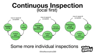 @theNeomatrix369
Continuous Inspection
Individual
inspections
(local first)
 