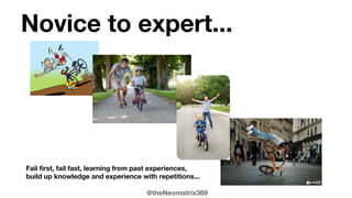 @theNeomatrix369
Novice to expert...
In the beginning, learning from past experiences,
building up knowledge and experience with
repetitions, finally excelling with your own efforts...
 
