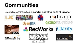@theNeomatrix369
Communities
...met dev. communities in London and other parts of Europe!
LSCC
 