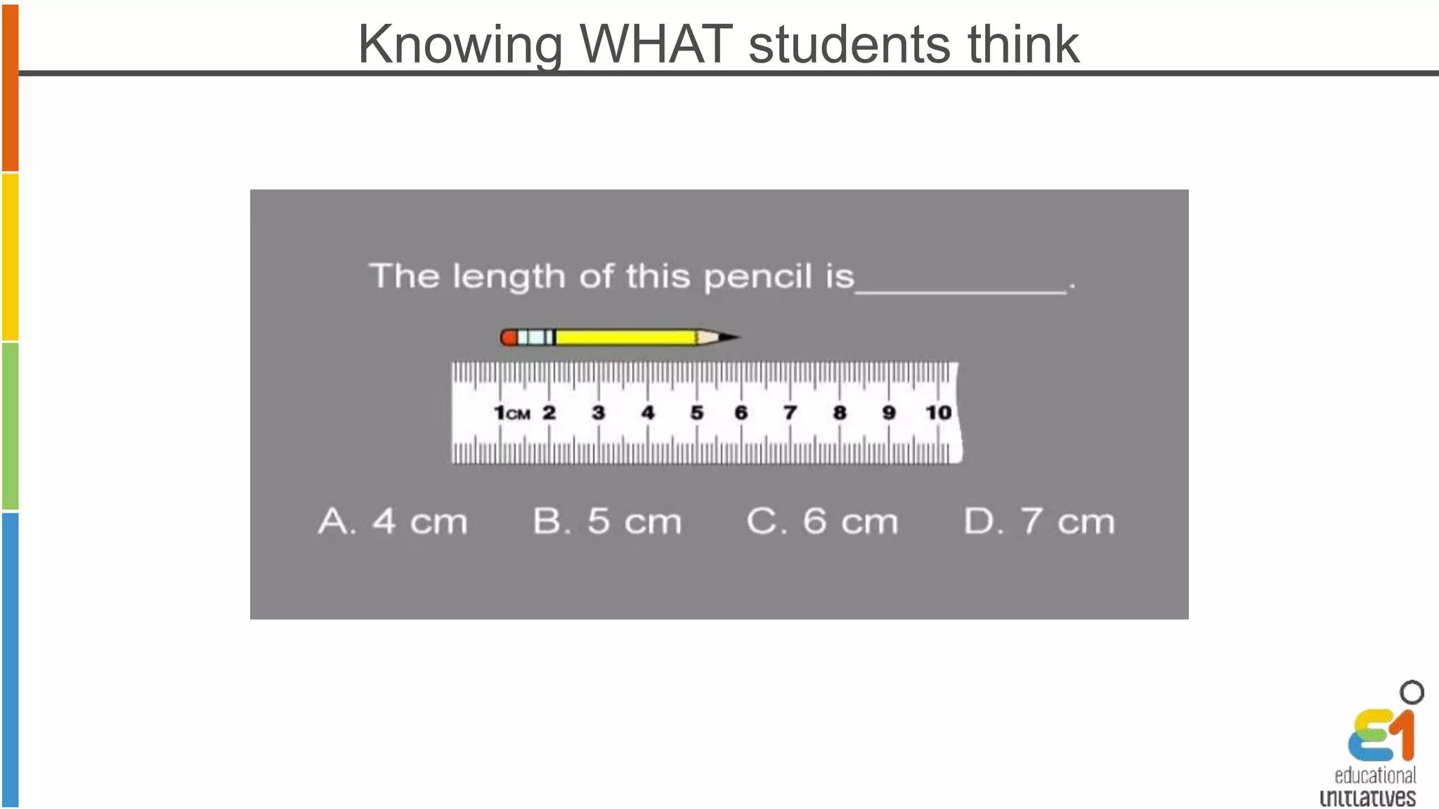 Knowing WHAT students think 
 