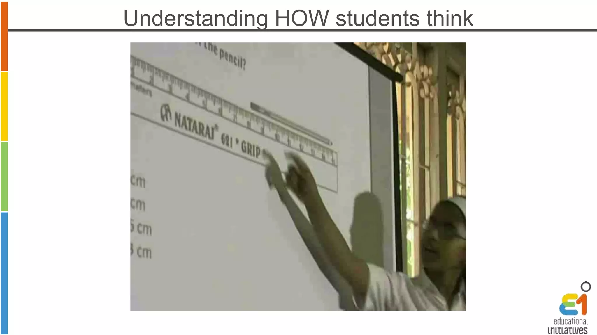 Understanding HOW students think 
 