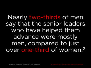#LeanInTogether | LeanIn.Org/Together#LeanInTogether | LeanIn.Org/Together
Nearly two-thirds of men
say that the senior le...
