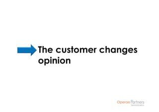 The customer changes
opinion
 