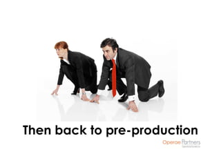 Then back to pre-production
 