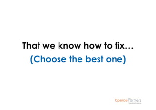 That we know how to fix…
 (Choose the best one)
 