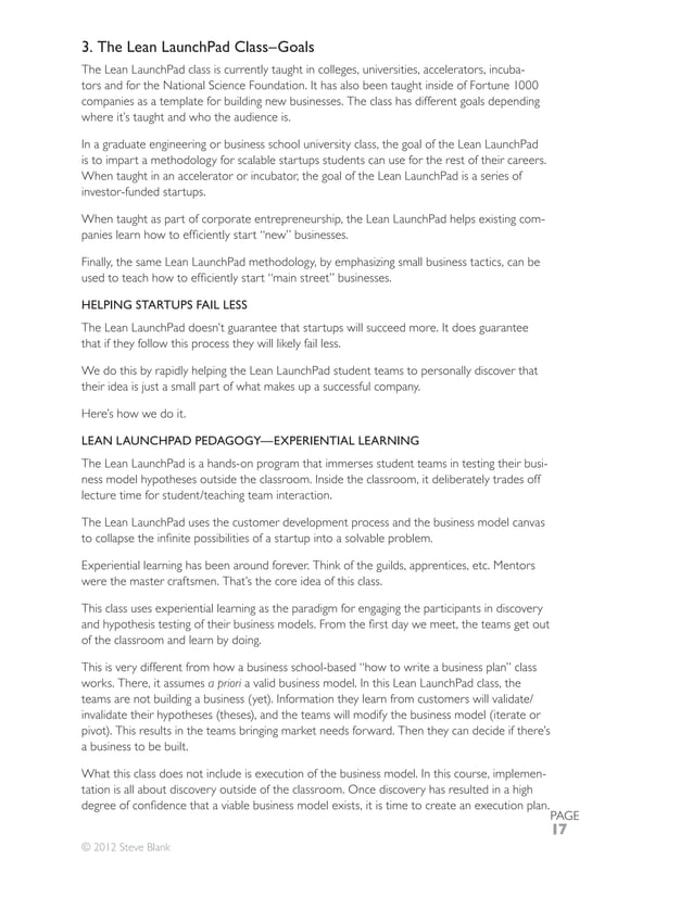 Lean launchpad educators teaching handbook