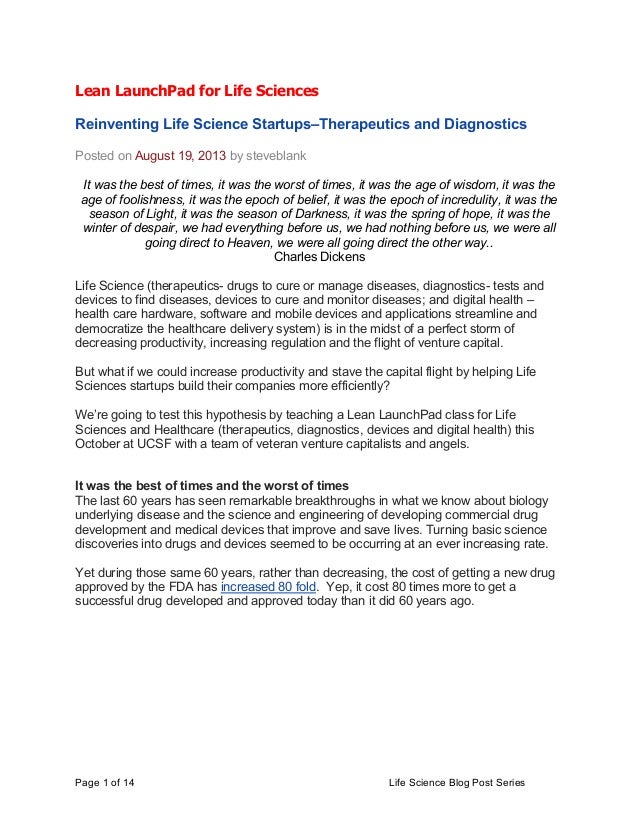 lean launch pad for life sciences and health care biology how life works launchpad