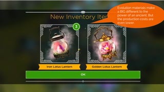 Evolution materials make
a BIG different to the
power of an ancient. But
the production costs are
even lower.
 