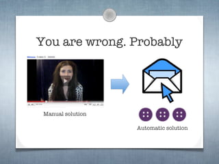 You are wrong. Probably




 Manual solution

                   Automatic solution
 