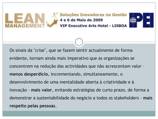 Lean Management Conference 09