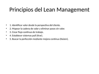 Aplicación del Lean Management en la Logística | PPTX
