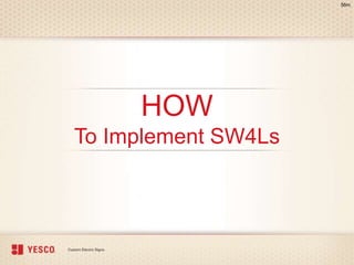 HOW
To Implement SW4Ls
56m
 