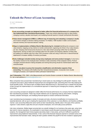 Lean Manufacturing - How Do Lean Manufacturing Strategies Affect Profitability?