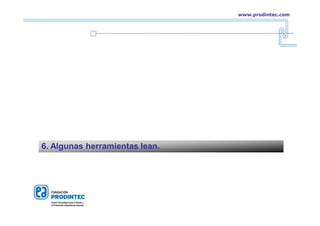 6. Algunas herramientas lean.
www.prodintec.com
 
