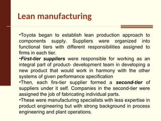 Lean Manufacturing system, methods in production | PPT