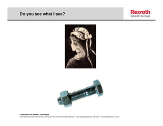 Do you see what I see?




Linear Motion and Assembly Technologies
© Alle Rechte bei Bosch Rexroth AG, auch für den Fall von Schutzrechtsanmeldungen. Jede Verfügungsbefugnis, wie Kopier- und Weitergaberecht, bei uns.
 
