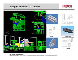 Design Software & 3-D Libraries




Linear Motion and Assembly Technologies
© Alle Rechte bei Bosch Rexroth AG, auch für den Fall von Schutzrechtsanmeldungen. Jede Verfügungsbefugnis, wie Kopier- und Weitergaberecht, bei uns.
 