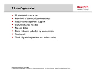 A Lean Organization

        Must come from the top
        Free flow of communication required
        Requires managemen...