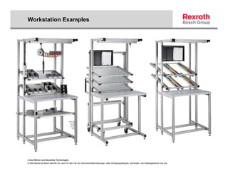 Workstation Examples




Linear Motion and Assembly Technologies
© Alle Rechte bei Bosch Rexroth AG, auch für den Fall von...