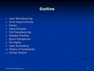 Lean Manufacturing Overview - handbook for sharing | PDF