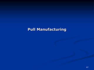 67
Pull Manufacturing
 