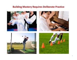 Building Mastery Requires Deliberate Practice




                                                53
 