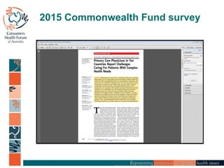 2015 Commonwealth Fund survey
 