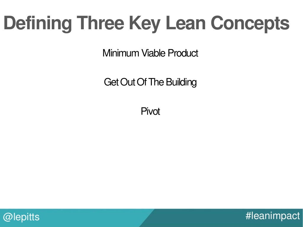 Defining Three Key Lean Concepts
