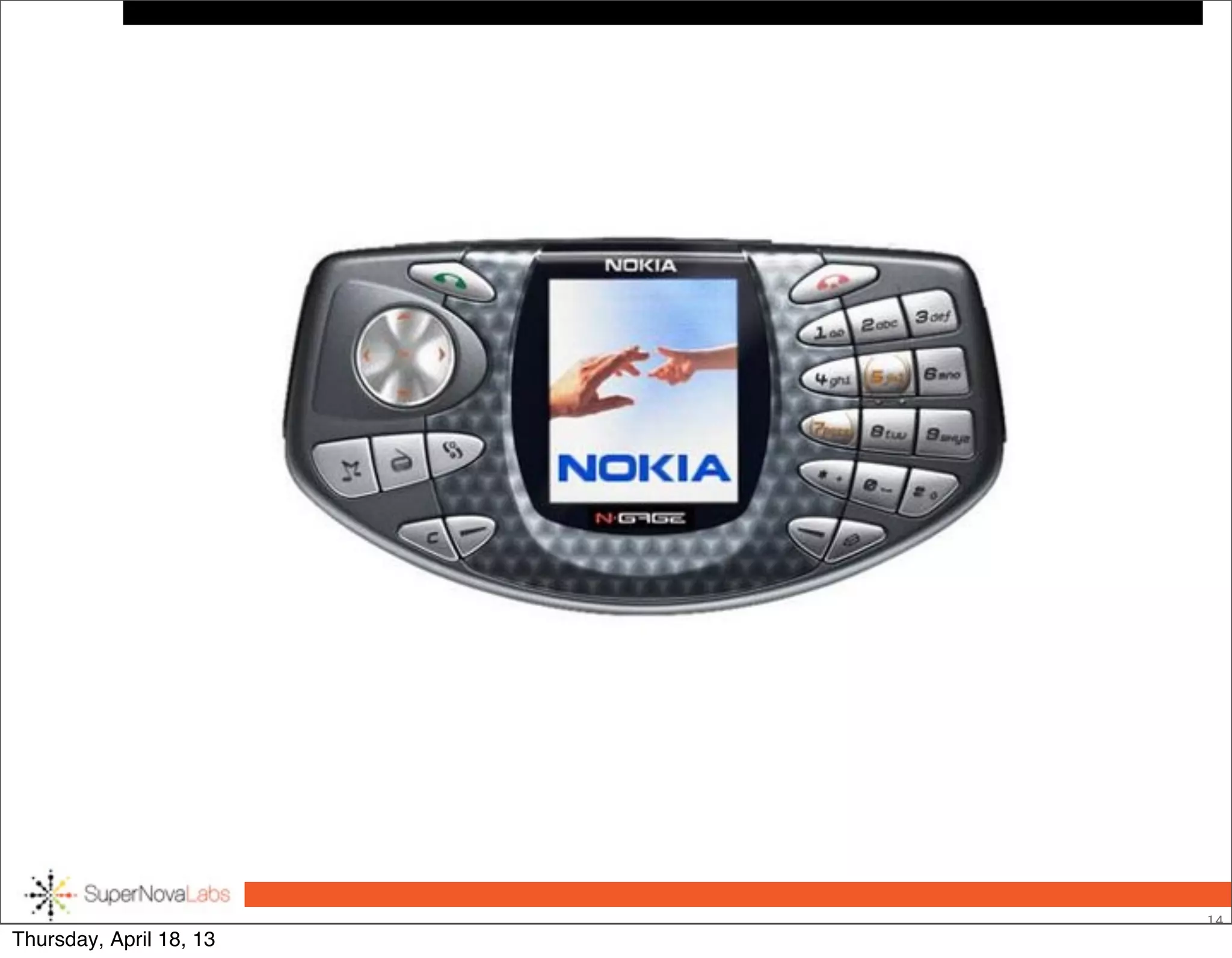 14
Thursday, April 18, 13
 